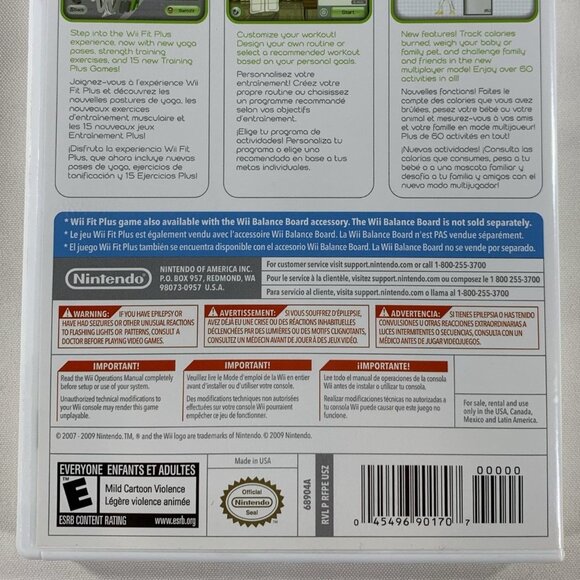 Wii Fit Plus Game For Nintendo Wii Complete with Manual Fitness Exercise Balance - Picture 4 of 5